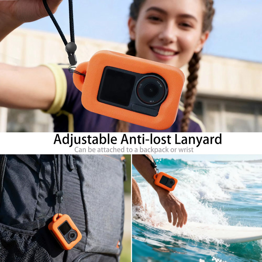 DJI Schwimmendes Tauchgehäuse für Osmo Action 5 Pro, Action 6, Action 4 und Action 3 in Orange mit Surf-Schaumstoff - Bild 4