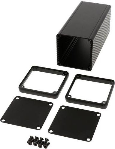 Hammond Electronics Universal-Gehäuse 1455CS1201BK aus extrudiertem Aluminium in Schwarz, B/T/H: 120 x 5,4 x 5,4 cm - Bild 1