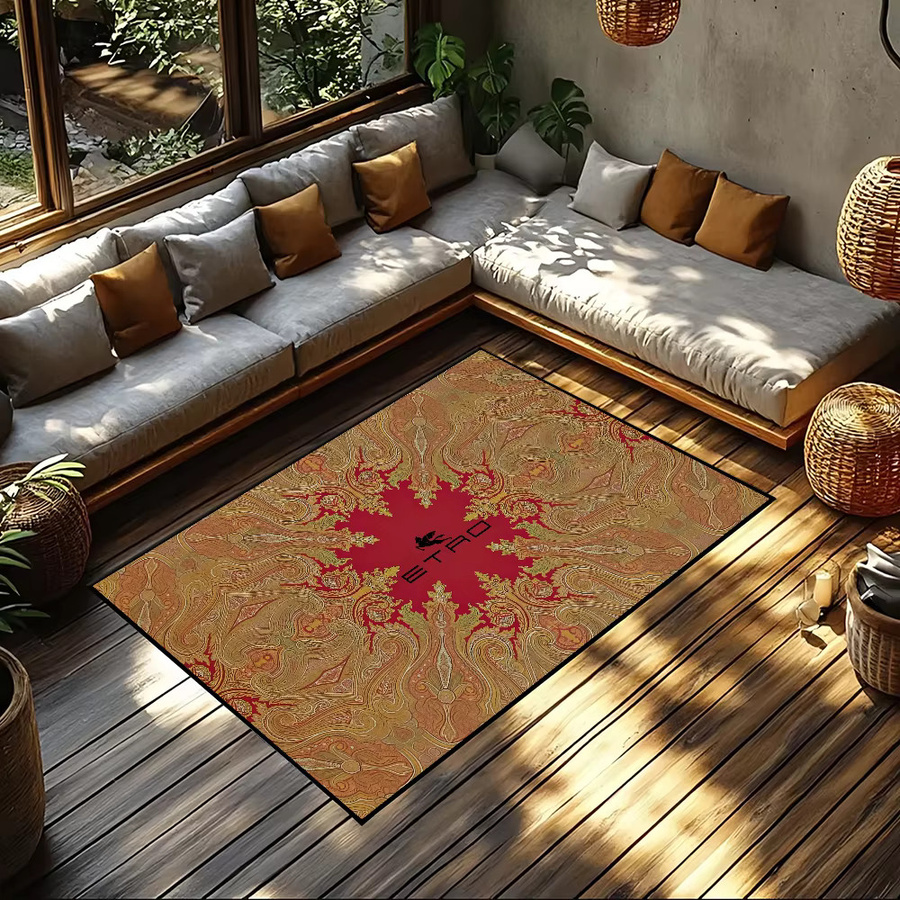 Handgemachter Luxusteppich E-Etro getuftet als Anti-Rutsch-Teppich für Küche, Schlafzimmer oder Wohnzimmer - Bild 3