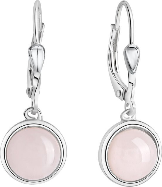 Zeeme Gemstones Ohrringe 925 Silber, Rosenquarz, Damen - Bild 1