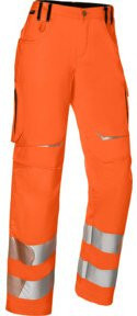 Kübler Damenhose REFLECTIQ PSA 2 in Warnorange und Schwarz Gr. 38 mit Cordura und EN 14404 Class 2 - Bild 1
