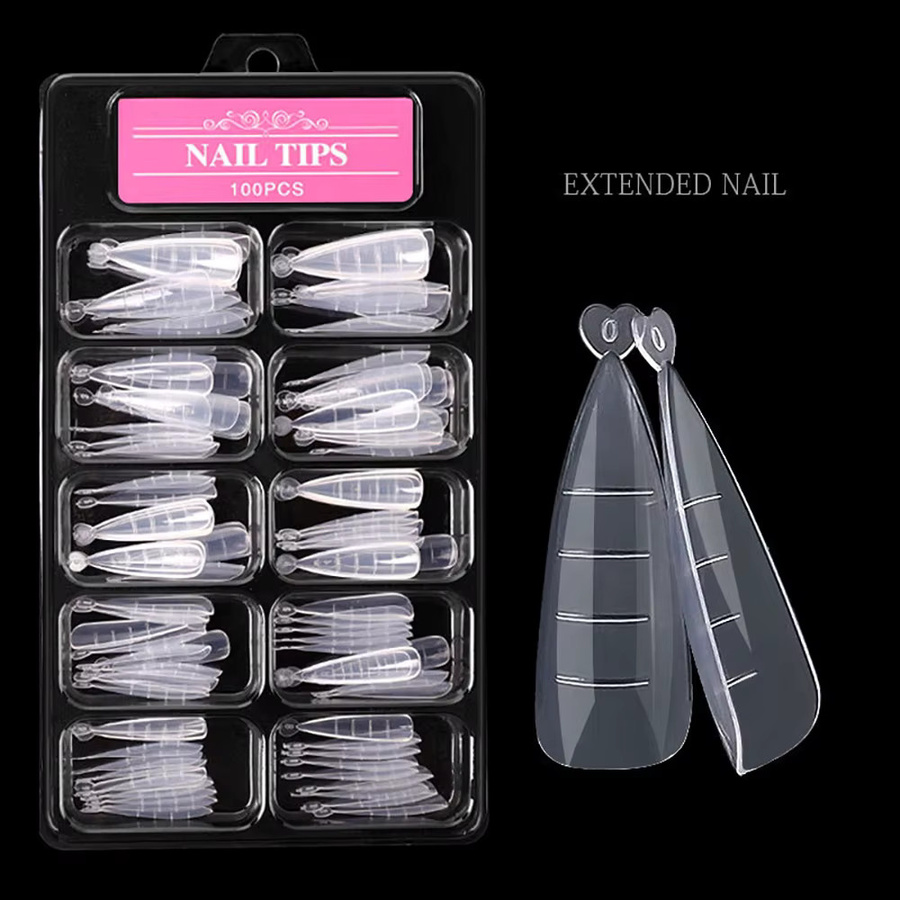 zengtaolke Nagelform Poly Extension Gel, Transparent, 100 Stück - Bild 2