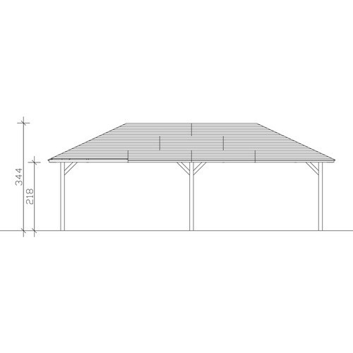 Skan Holz Pavillon Orleans 3 aus Fichtenholz in Grau lackiert B/T/H: 504 x 916 x 344 cm - Bild 4