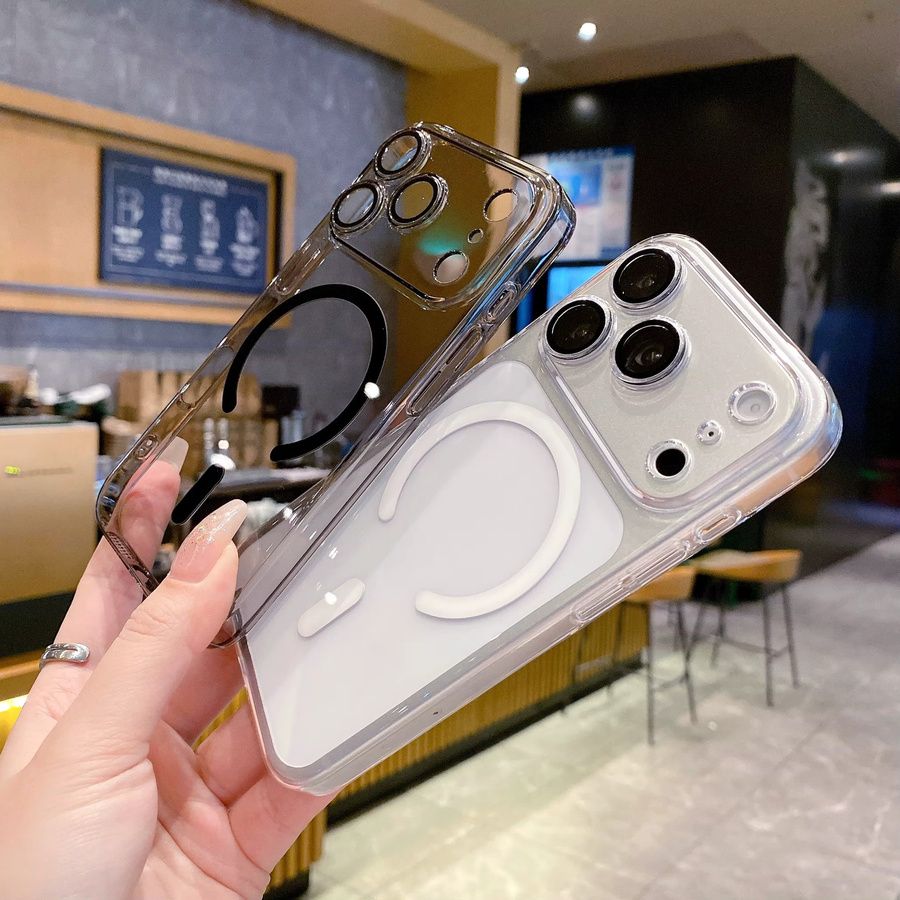 ZEAMAR MagSafe Magnetische Schutzhülle für iPhone 11 bis iPhone 17 Air Pro Max Plus Transparent Matt - Bild 1