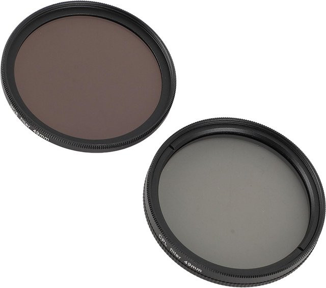 Koogeelife 3 in 1 Kamerafilter-Set UV CPL ND8 aus optischem Glas und Aluminiumlegierung in Schwarz, Durchmesser: 52 mm - Bild 1
