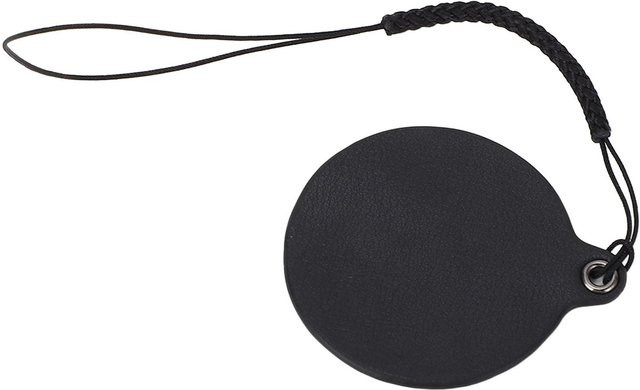 Koogeelife Objektivschutzkappe aus echtem Leder für EVO Print Kamera mit Trageschlaufe, Schwarz, Durchmesser: 4,7 cm - Bild 1