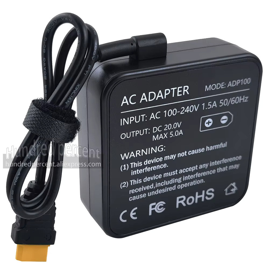 ToolkitRC ADP100 Netzteil-Ladegerät 100W 20V 5A mit XT60 Anschluss in Schwarz für M6D M7 M6DAC V2 M8P M4P M9 GT Power - Bild 2