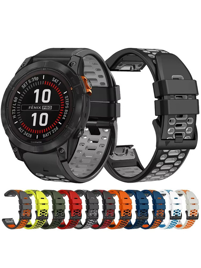 QuickFit Uhrenarmband Silikon, Schwarz, Unisex - Bild 4