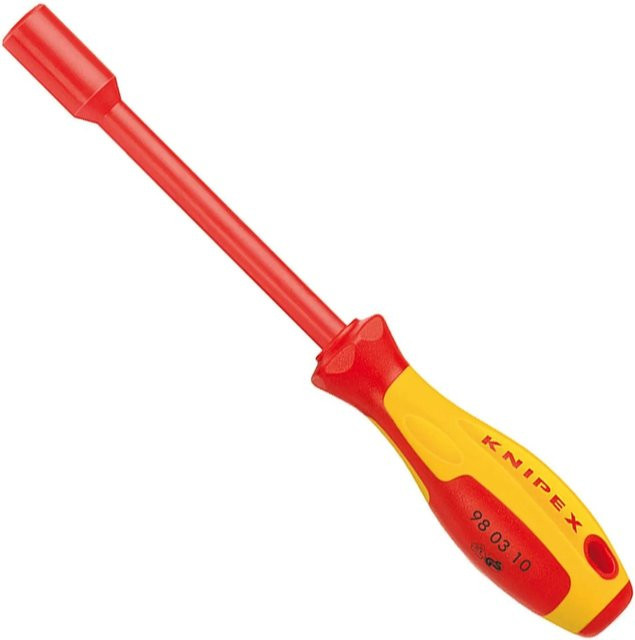 Knipex Steckschlüssel mit Griff 7,0 mm in Rot aus Chrom-Vanadium-Molybdän-Stahl - Bild 1