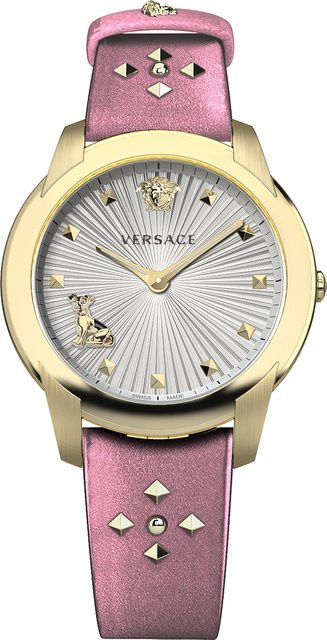 Versace Damenuhr, Analoguhr, Quarz, Edelstahl, 38 mm, Silber, 5 ATM - Bild 1