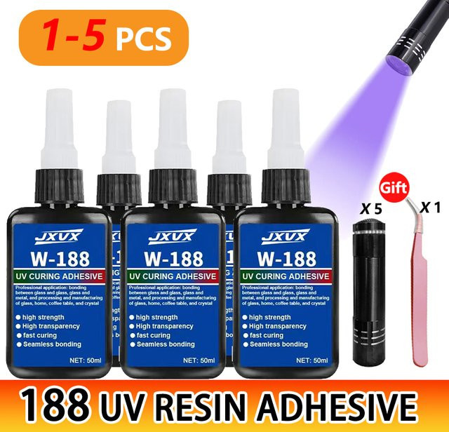 UV-Epoxidharzkleber in Transparent für DIY-Modellbau mit hoher Härte und schneller Trocknung - Bild 1