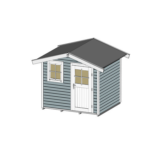 WEKA Gartenhaus 123 Gr.2 aus Fichtenholz mit Satteldach in Grau, B/H/T: 306 x 237 x 235 cm - Bild 3