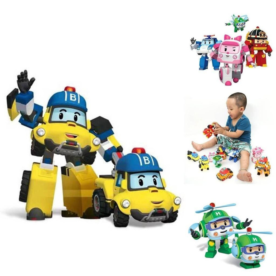 Robocar Poli Spielzeugauto Perley + Haley mit Rückziehmotor und Actionfigur - Bild 1