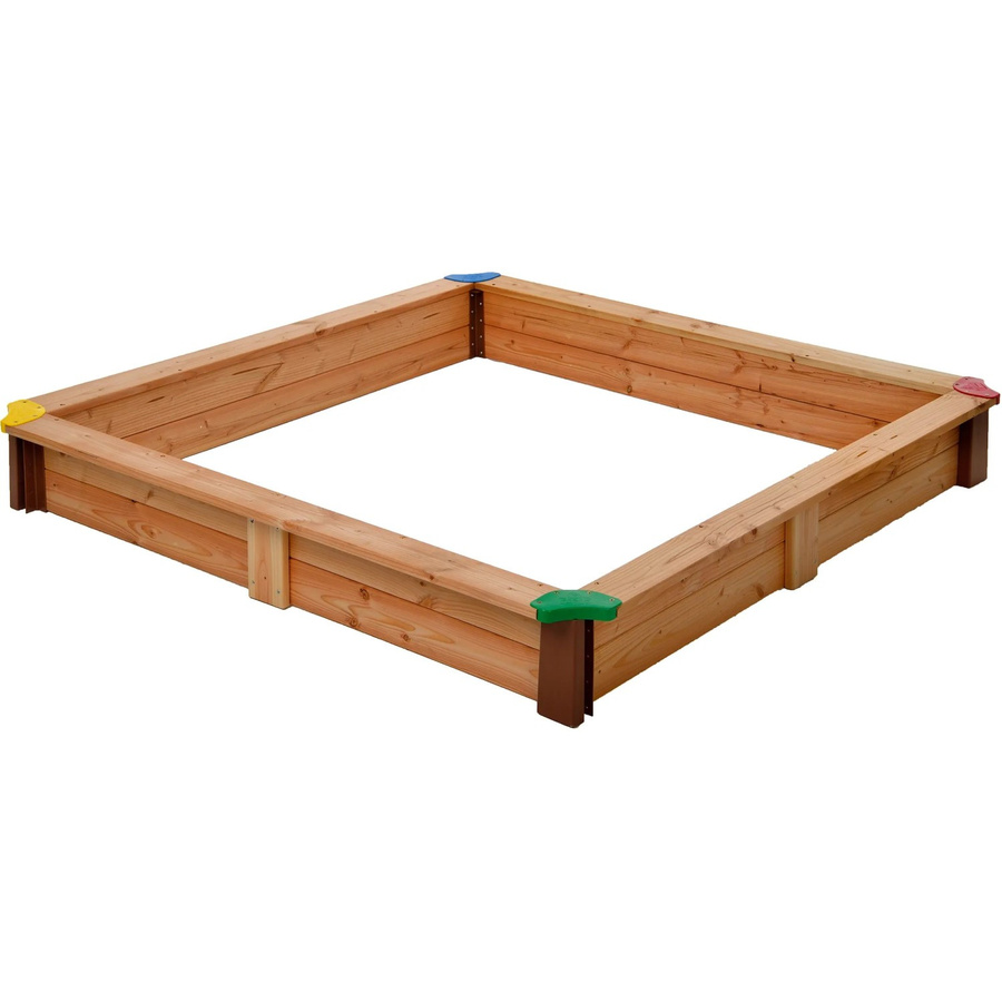 Gaspo Sandkasten aus Holz in Natur und Multicolor, B/T: 115 x 115 cm - Bild 2