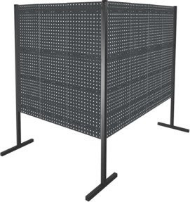 Kappes Trennwand RasterPlan Doppelfeld 90 Grad Anthrazit Höhe: 150 cm, 7 LP, RAL 7016 - Bild 1
