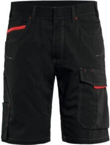 Blakläder Service Plus Shorts aus Baumwolle, schwarz/rot, Konfektionsgröße 48 - Bild 1