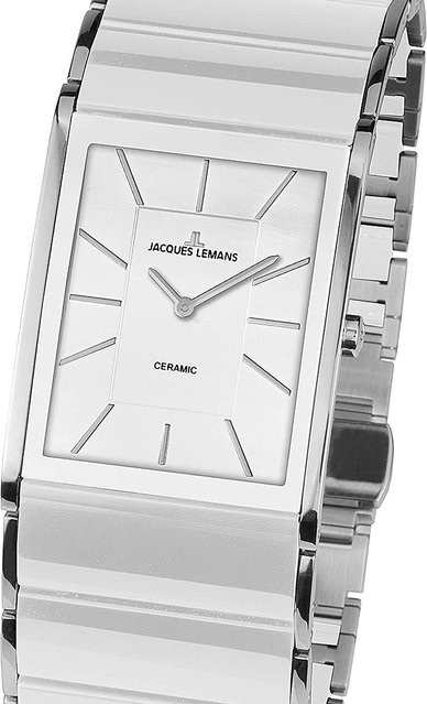 Jacques Lemans Damenuhr, Quarz, Edelstahl, 24 mm, Weiß, 5 ATM - Bild 1