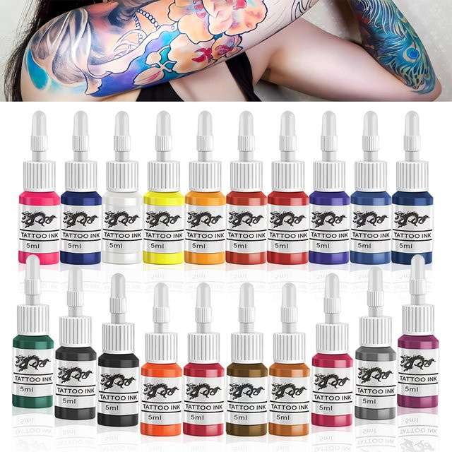 Usiriy Tattoo Tinte Pigment, 20/14/7 Farben, Körperkunst Make-up - Bild 1