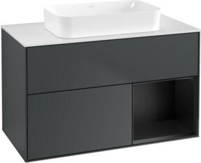 V&B Waschtischunterschrank Finion Wandbeleuchtung in lackierter Ausführung, Breite: 100 cm, Tiefe: 60,3 cm - Bild 1