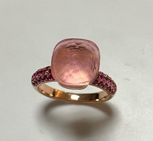 Pomellato Ring, Messing, Roségold, lila Zirkonia, Damen - Bild 1