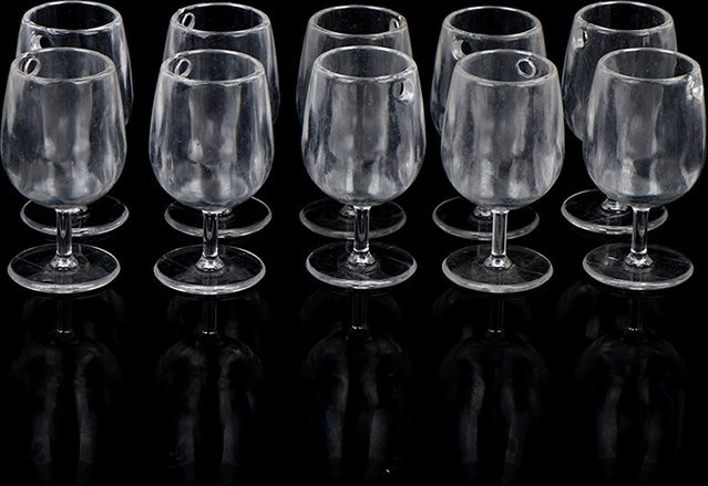 Puppenhaus Miniatur Zubehör, 10-teiliges Set, Rotwein Glas Tassen Becher Saft - Bild 1
