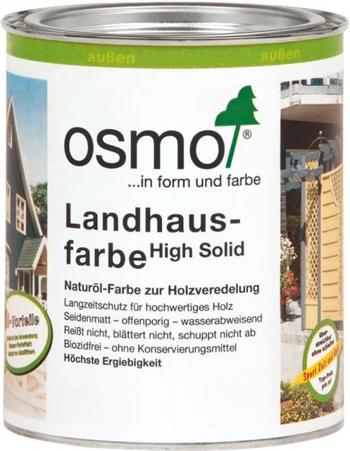 Osmo Landhausfarbe für Holz in Taubenblau, satin-matt, 0,75 l - Bild 1