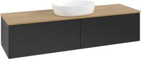 V&B Waschtischunterschrank Antao ohne Frontstruktur in Eiche Honig Braun lackiert B: 160 cm, T: 50 cm - Bild 1