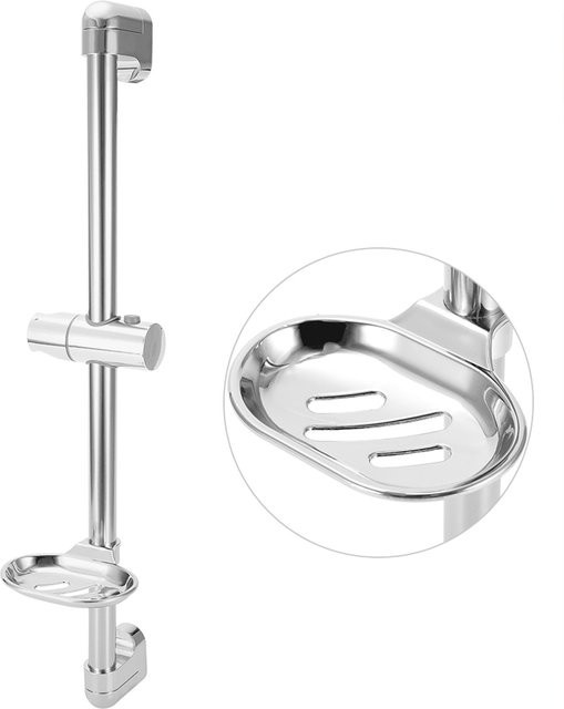 Aramox Haltegriff aus Edelstahl in Silber mit Seifenschale und Duschkopf-Halterung für die Wandmontage - Bild 1