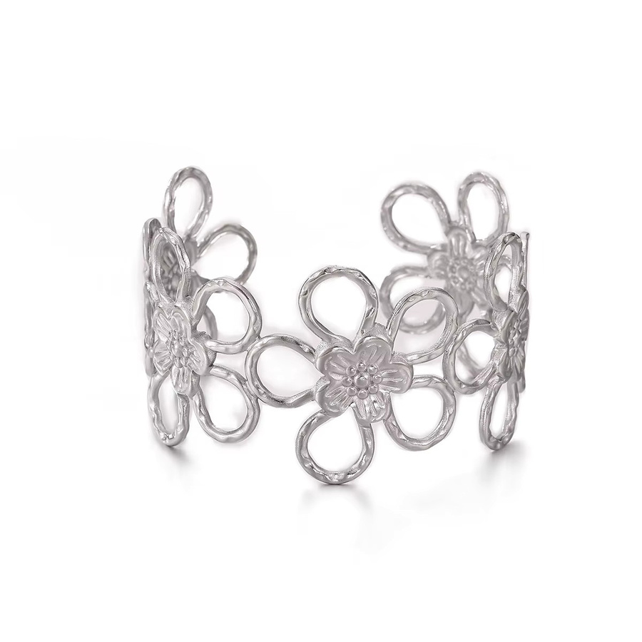 Armband Blumen-Hohlarmreif, Damen - Bild 2