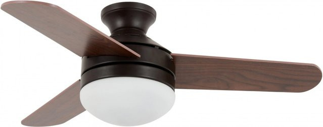 BEACON Deckenventilator Girona mit Beleuchtung und Fernbedienung, Farbe: Oil rubbed Bronze/Wood/Brown, Durchmesser: 91 cm - Bild 1