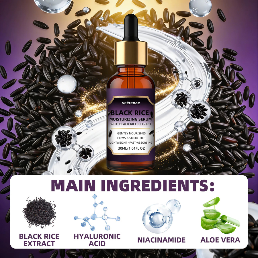 veérenae Black Rice Moisturizing Serum, Gesichtsserum, Normale Haut - Bild 2