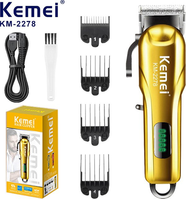 Kemei Elektrische Haarschneideschere, Gold, Unisex - Bild 1