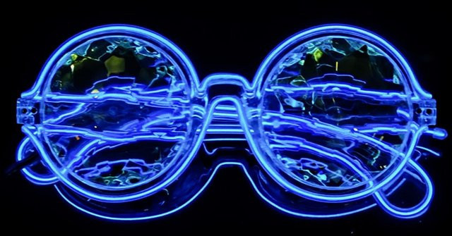 Yiran Brille, Round, Vollrand, Kunststoff, blau, Damen - Bild 1