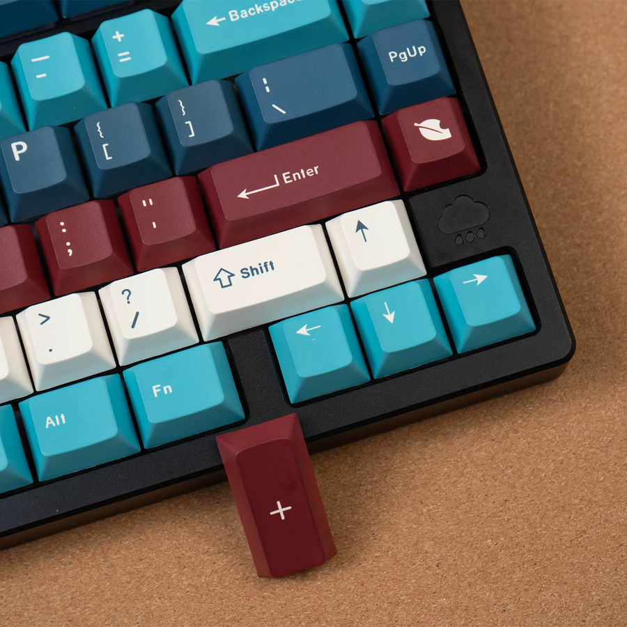 Motosuko Lake Tastenkappen mit 129 Tasten im Cherry-Profil, mehrfarbig, sublimationsbedruckte PBT-Tastenkappen für mechanische MX-Tastaturen in japanischem Layout - Bild 3