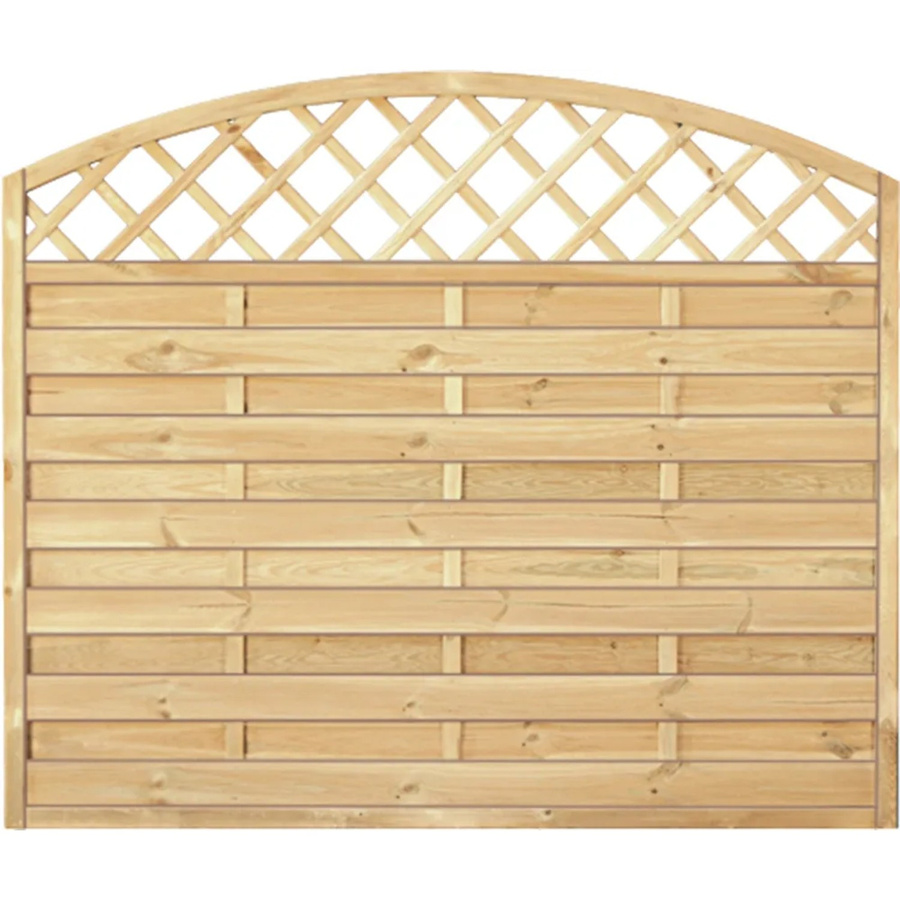 T & J Sichtschutzzaun Maxi-Bogen-Serie Ranki aus kesseldruckimprägniertem Holz in Grün, B: 150 cm, H: 180 cm - Bild 1