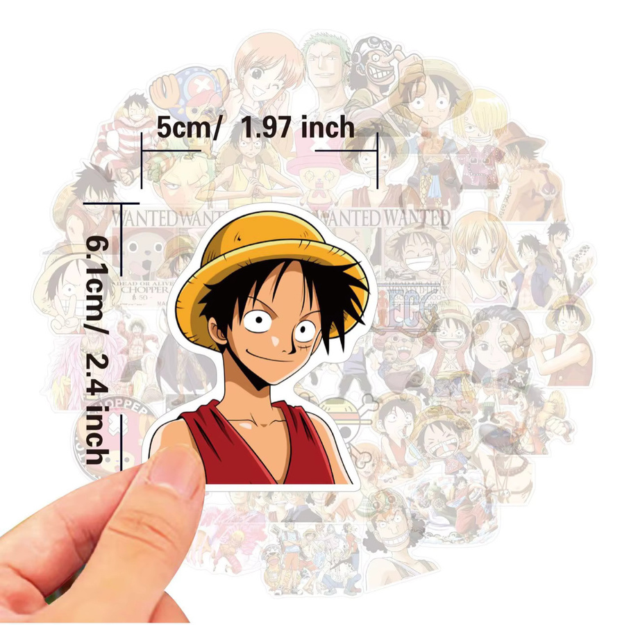 Bandai One Piece Anime Luffy Aufkleber, 50-teiliges Set, bunt / mehrfarbig - Bild 2