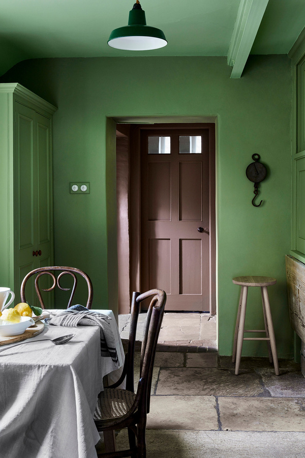 Little Greene Absolute Matt Emulsion Wandfarbe Pea Green 91, 10 l - Bild 1