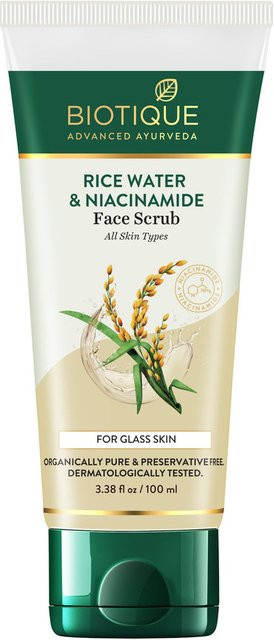 Biotique Reiswasser Niacinamid Gesichtspeeling Gel, 100 ml, Unisex - Bild 1