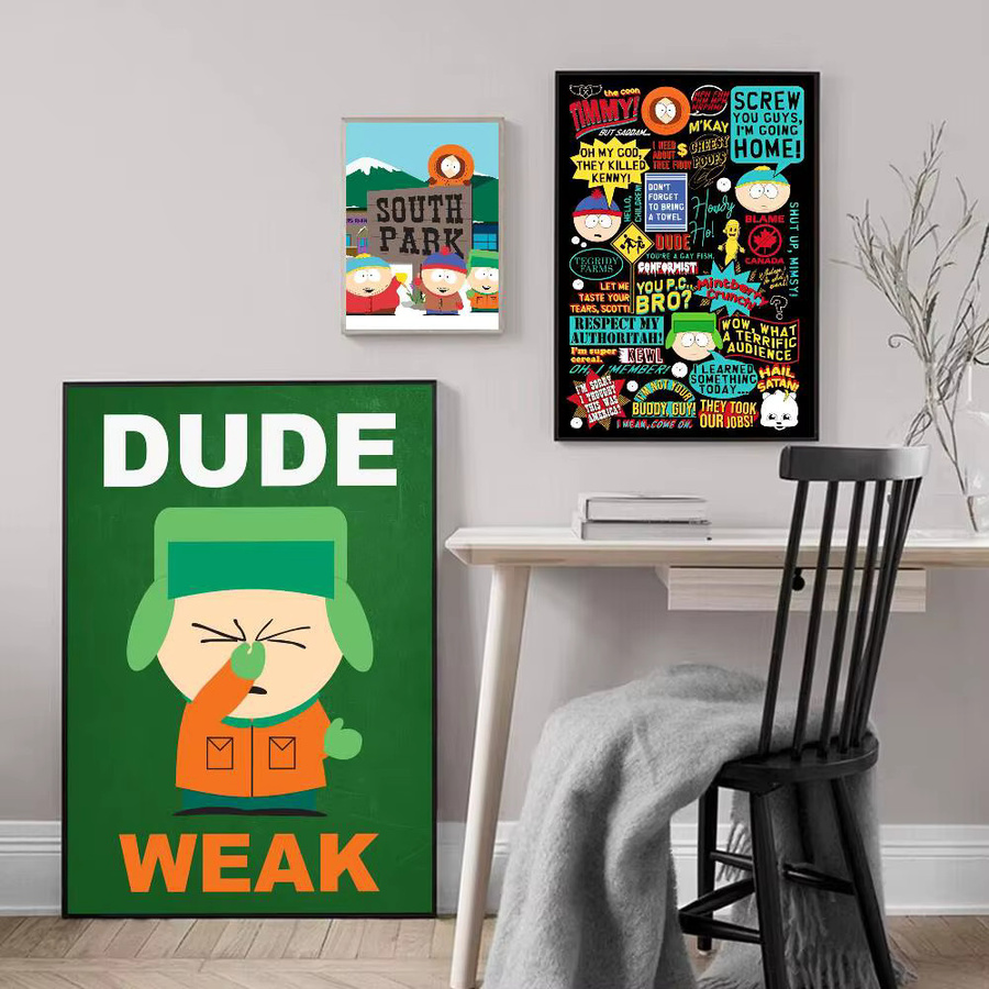 Potdemiel South Cartoon Park Wandkunst Poster in Mehrfarben als Wanddeko für dein Zimmer oder Büro - Bild 2