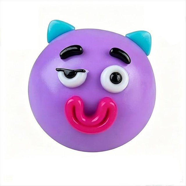 DIY Kawaii Emoticons Hundegesicht Tausch Squishy Knetspielzeug, Bunter Ball - Bild 1
