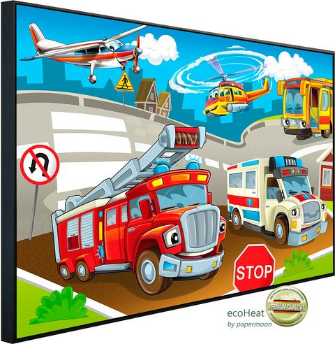 papermoon EcoHeat Infrarotheizung Kinder Dschungeltiere mit App-Steuerung und Überhitzungsschutz, bunt, Matt-Effekt - Bild 1