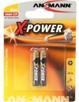 Ansmann X-Power Alkaline Batterie Mini AAAA / LR08, Multicolor, 2er Pack - Bild 1