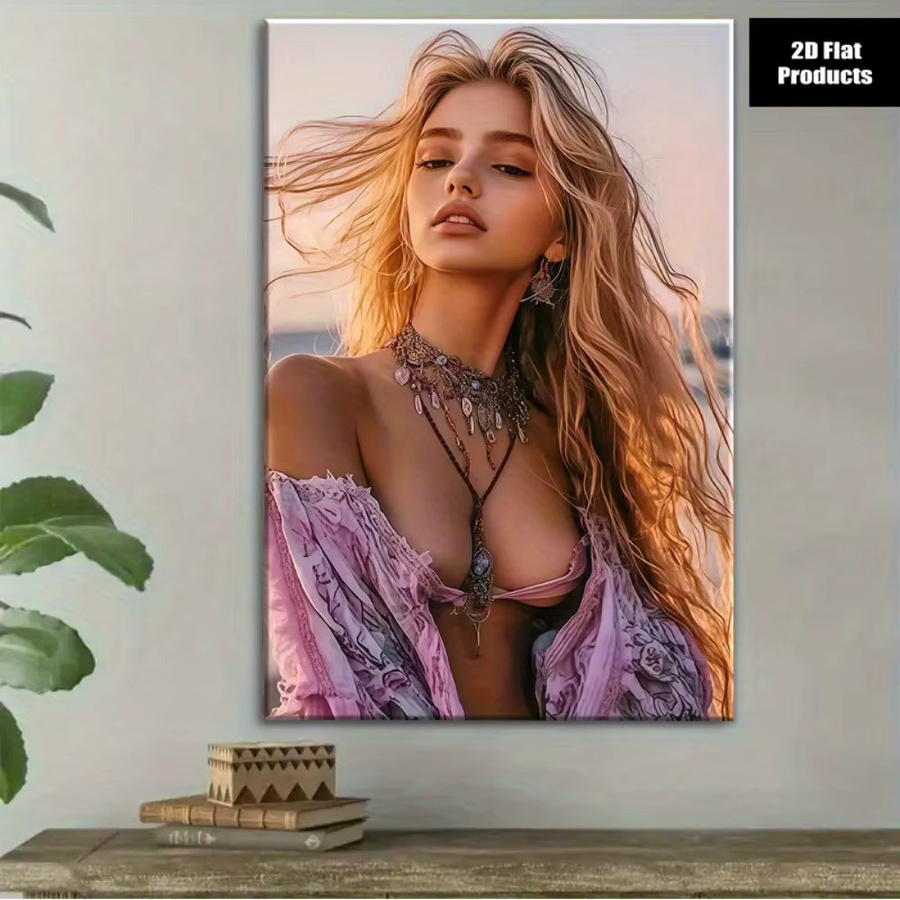 HELLOYOUNG Wandkunst Boho Strand Leinwanddruck Naturlandschaft Mehrfarbig - Bild 3