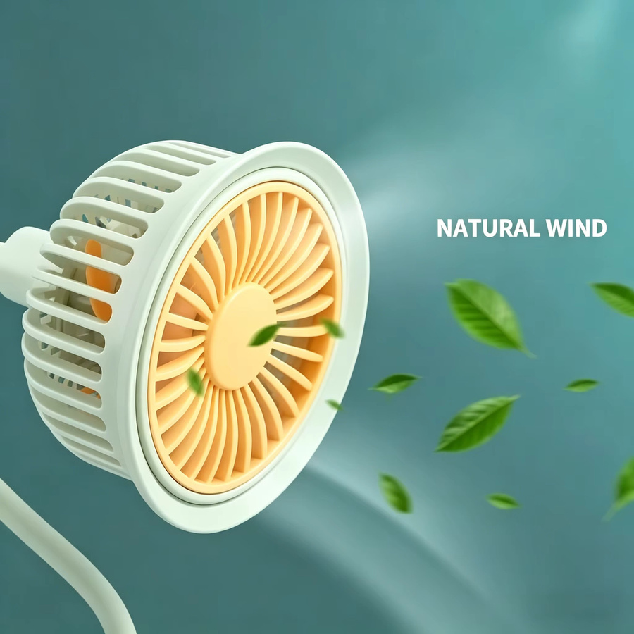 RUDECK Mini-Ventilator Pink USB-aufladbar mit 360 Grad verstellbarem Hals und starkem Wind für Schreibtisch oder Kinderwagen - Bild 2