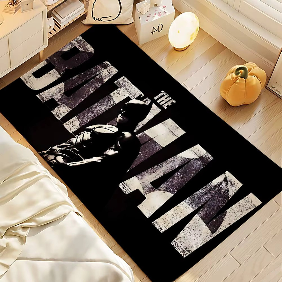 Mesuca Batman Klassischer Teppich in Schwarz, Rutschfeste Rechteckige Matte für Badezimmer oder Eingangsbereich, B/T: 60 x 40 cm - Bild 4