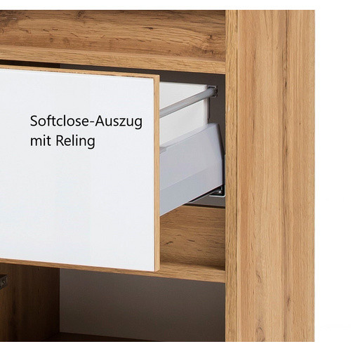 HELD MÖBEL Seitenschrank Helsinki in Weiss mit Glastüren, Breite: 40 cm, Höhe: 180 cm, Tiefe: 35 cm - Bild 2