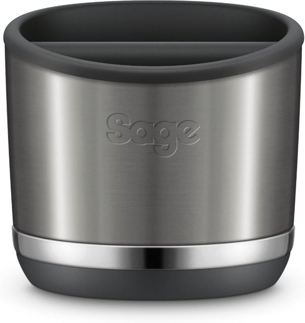 Sage The Knock Box Abklopfbehälter aus gebürstetem Edelstahl in Schwarz und Silber - Bild 1