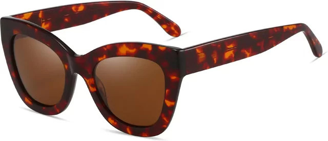 BLUEMOKY Cat-Eye-Sonnenbrille, Acetat, braun, Damen, Vollrand, polarisiert - Bild 1