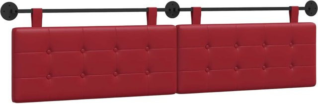 vidaXL Polsterpaneel aus Kunstleder in Weinrot, Wandpaneel für Schlafzimmer und Flur, B/H/T: 210 x 55 x 5 cm - Bild 1