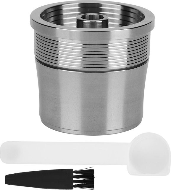 Wiederverwendbares Kaffeefilter-Kapselset aus Edelstahl für illy Kaffeemaschinen, Farbe: Grau/Silber, Marke: mfySpace - Bild 1